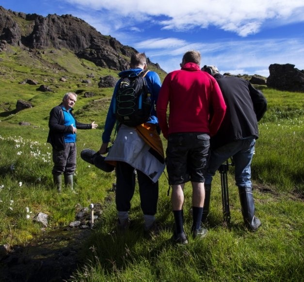 Students at a fieldtrip